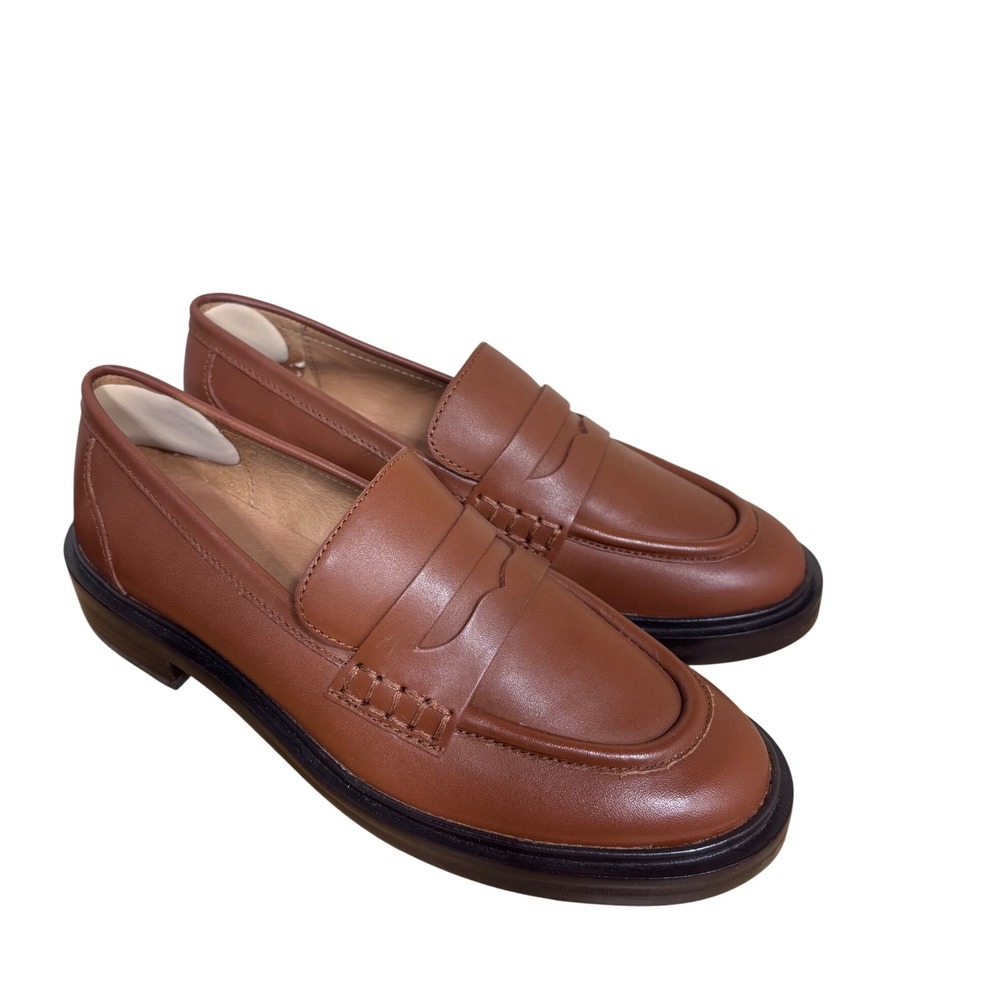 Madewell The Vernon Penny Loafer 6.5 Brown Leather Classic Shoes